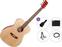 Folk-kitara SX SO204 Premium SET Natural-Transparent Red Folk-kitara