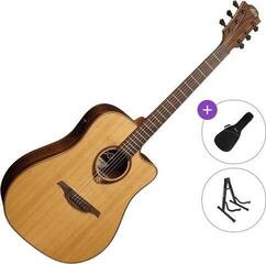 Dreadnought Ηλεκτροακουστική Κιθάρα LAG Tramontane 118 T118DCE Standard SET Natural Dreadnought Ηλεκτροακουστική Κιθάρα