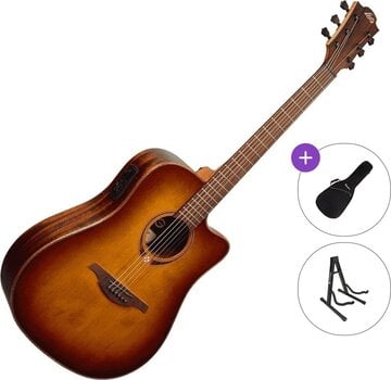 Dreadnought Ηλεκτροακουστική Κιθάρα LAG Tramontane 118 T118DCE Standard SET Brown Shadow Dreadnought Ηλεκτροακουστική Κιθάρα - 1