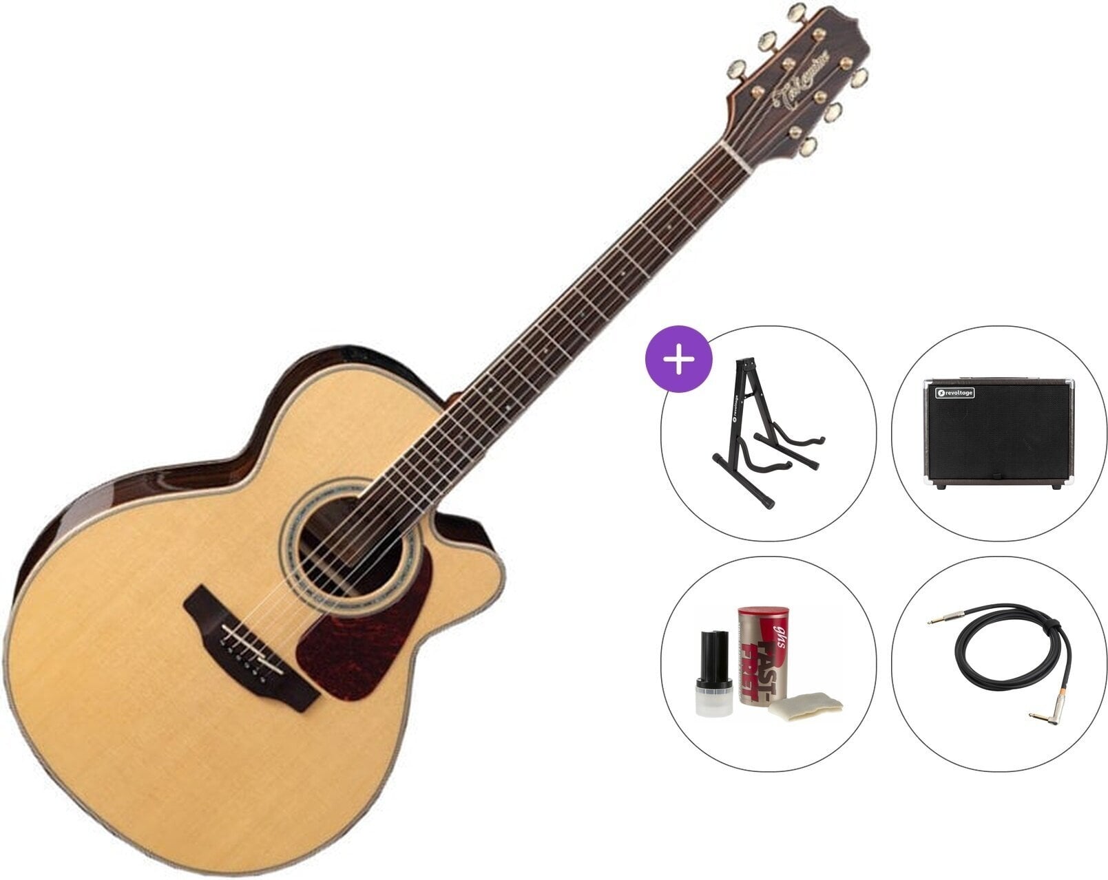 Chitarra Semiacustica Jumbo Takamine GN90CE-ZC Premium SET Natural Chitarra Semiacustica Jumbo