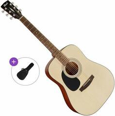 Dreadnought-gitar Cort AD 810 LH Basic SET Open Pore Natural Dreadnought-gitar