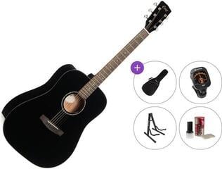 Guitarra dreadnought Cort EARTH 60 Premium SET Black Gloss Guitarra dreadnought
