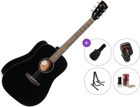 Chitară acustică Cort EARTH 60 Premium SET Black Gloss Chitară acustică - 1