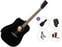 Chitară acustică Cort EARTH 60 Premium SET Black Gloss Chitară acustică