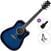 Elektro-akustična Dreadnought Ibanez PF15ECE-TBS Standard SET Transparent Blue Sunburst Elektro-akustična Dreadnought