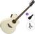 Chitarra Semiacustica Jumbo Yamaha APX600 Standard SET Vintage White Chitarra Semiacustica Jumbo
