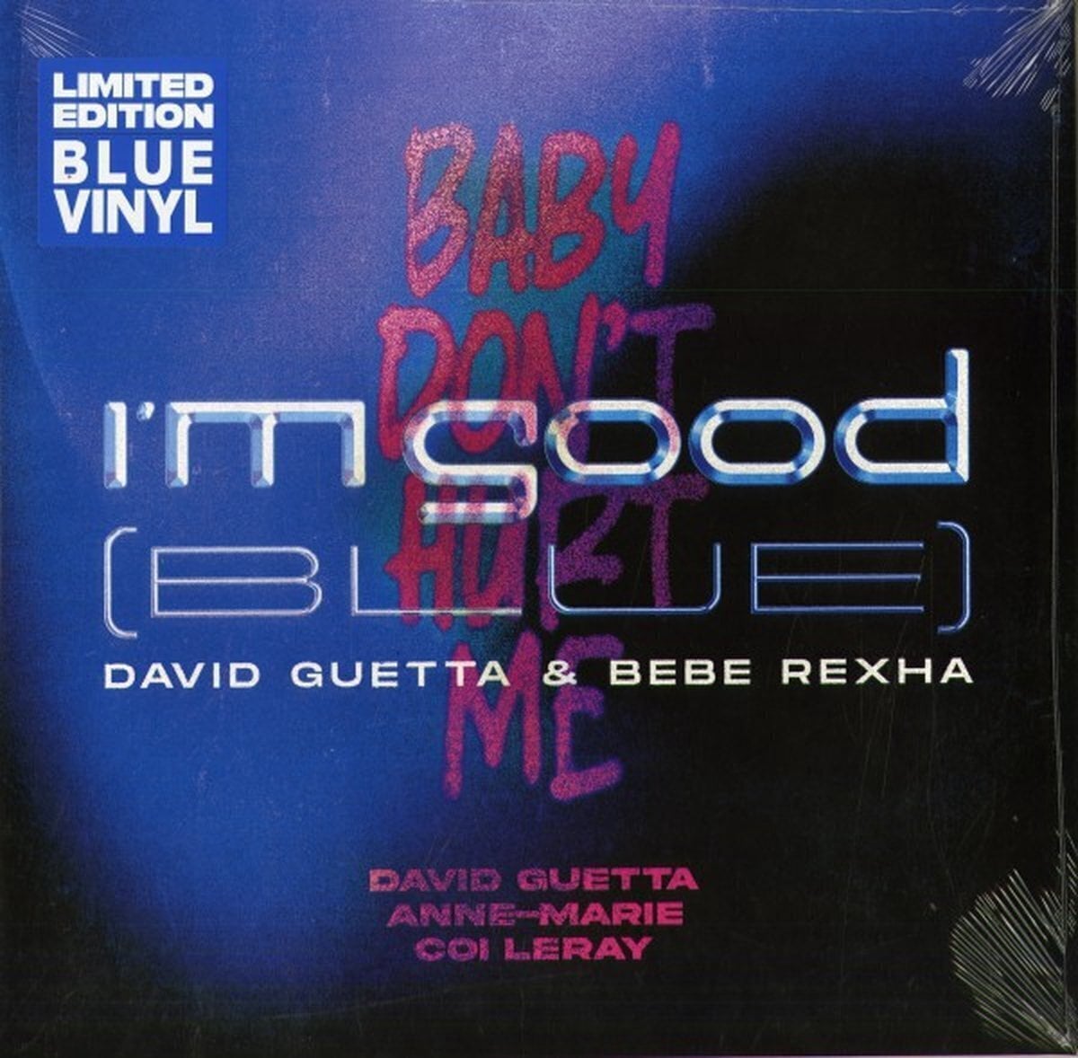 LP ploča David Guetta & Bebe Rexha & Anne-Marie & Coi Leray - I’m Good / Baby Don't Hurt Me (Blue Coloured) (LP)