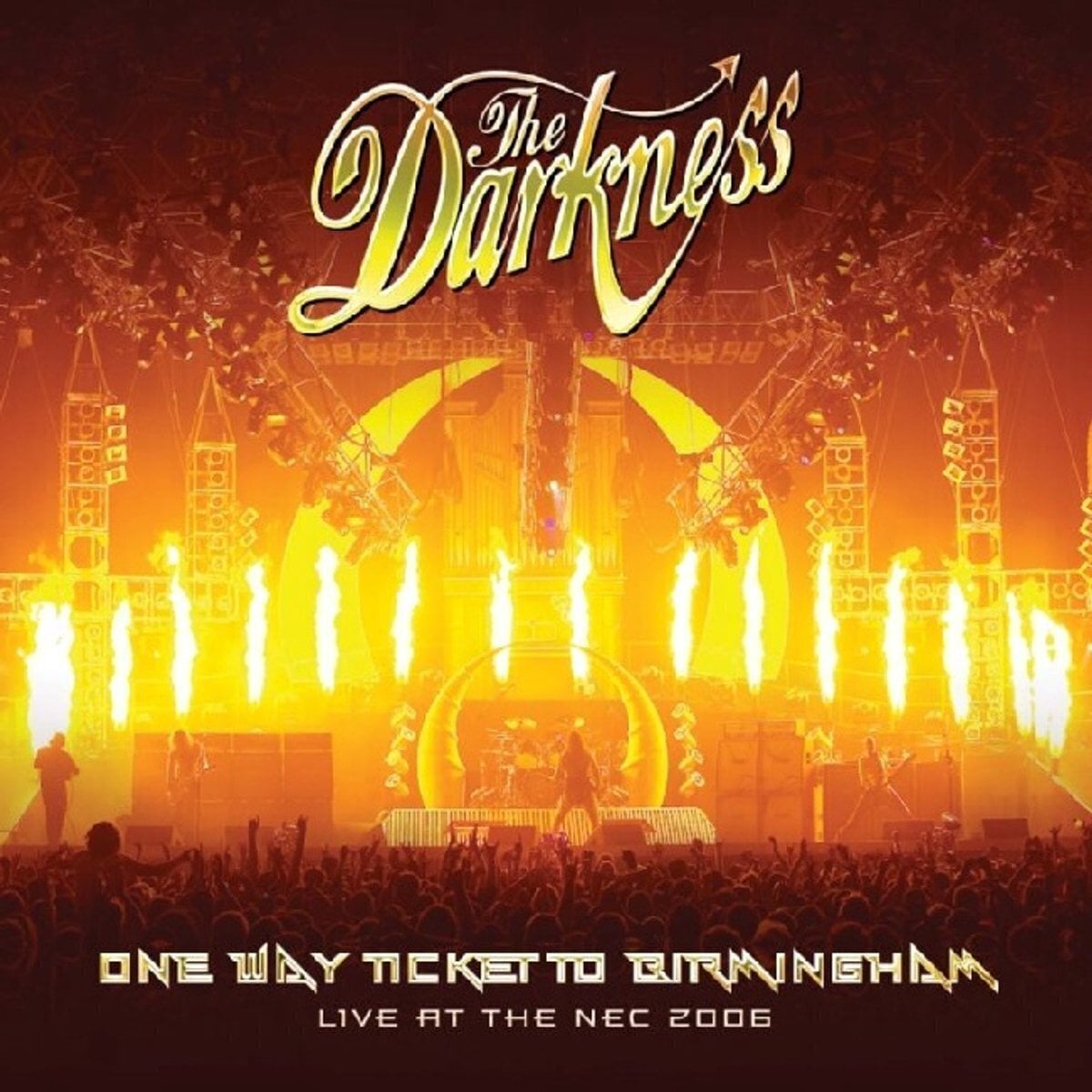 LP ploča The Darkness - One Way Ticket To Birmingham (Live At The NEC 2006) (Yellow/Red Marbled Coloured) (LP)