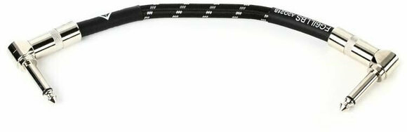 Câble de patch Fender Custom Shop 6'' Noir 15 cm Angle - Angle - 1