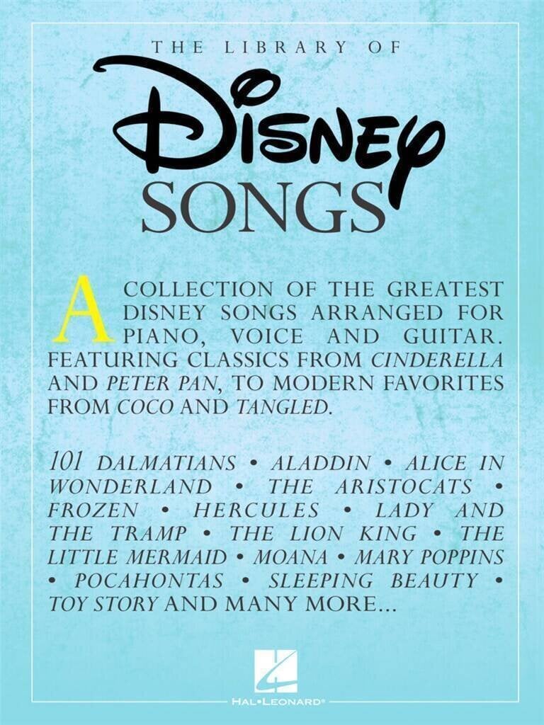 Note Hal Leonard The Library of Disney Songs Note