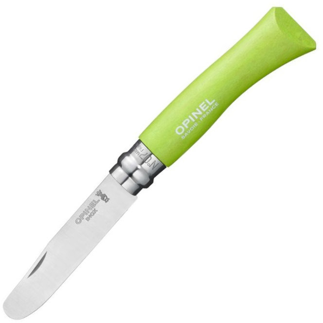 Couteau pour enfants Opinel N°07 My First Opinel Green Couteau pour enfants