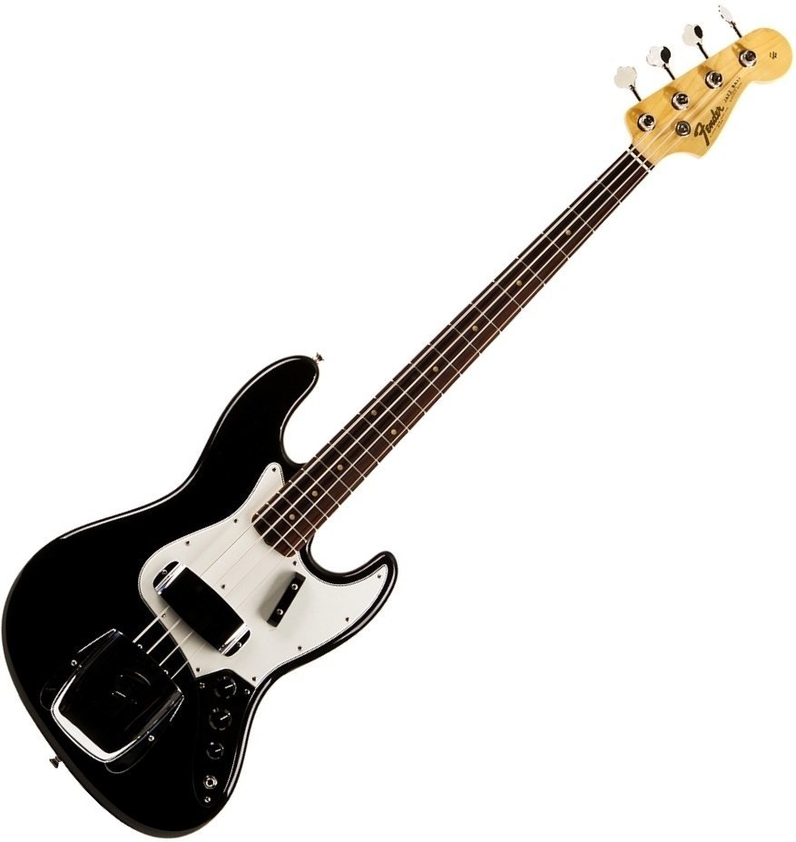 4-string Bassguitar Fender American Vintage '64 Jazz Bass, Round-Laminated Rosewood Fingerboard, Black