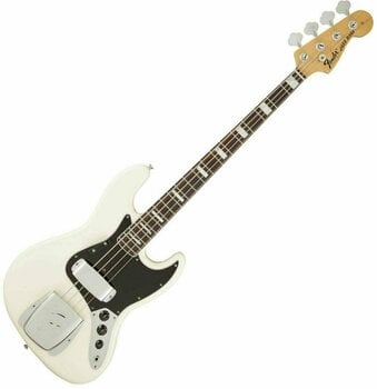Elektrische basgitaar Fender American Vintage '74 Jazz Bass, Bound Round-Laminated Rosewood Fingerboard, Olympic White - 1