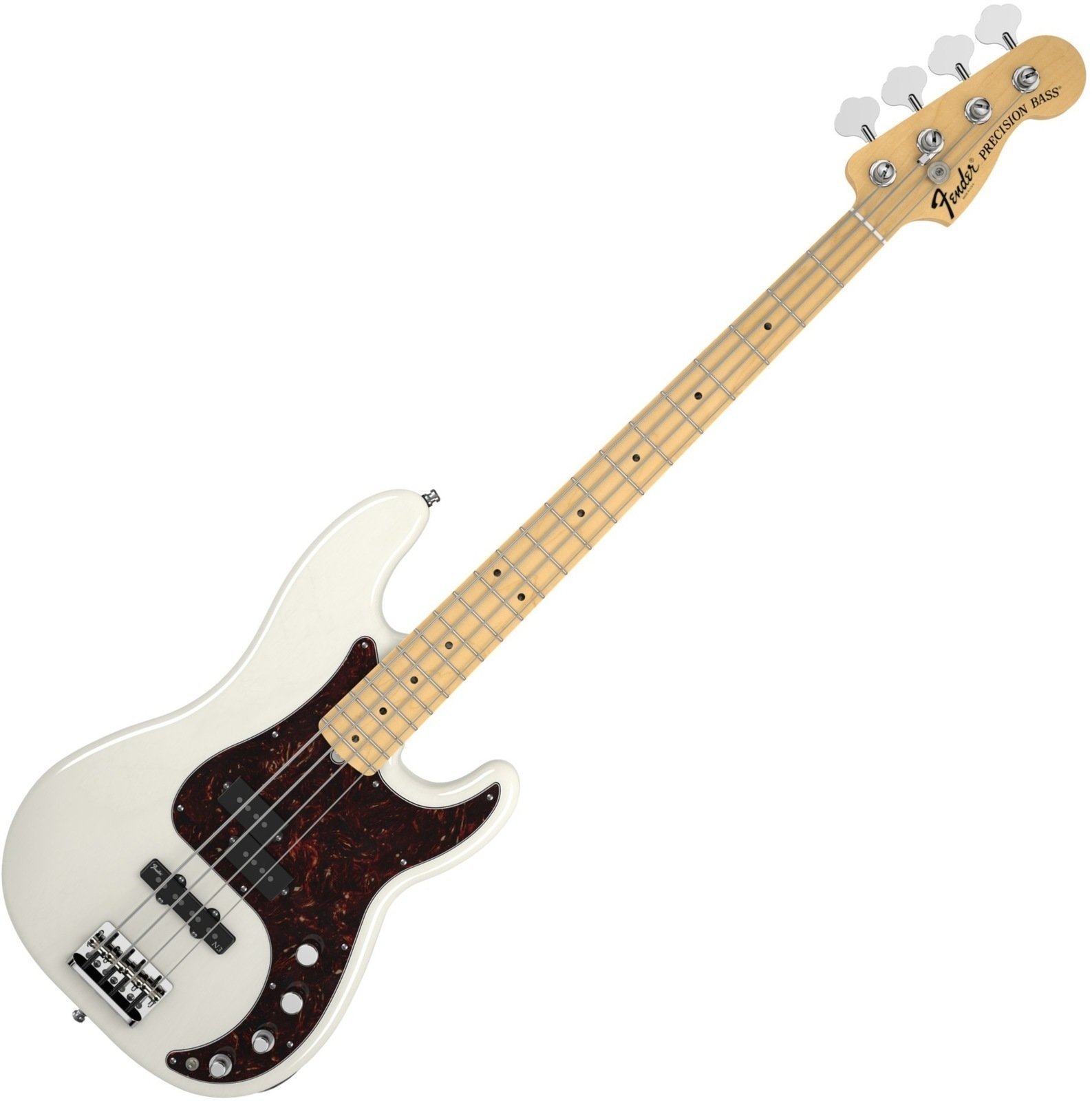 E-Bass Fender American Deluxe Precision Bass Ash, Maple Fingerboard, White Blonde