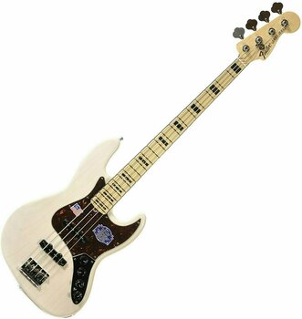 Електрическа бас китара Fender American Deluxe Jazz Bass Ash, Maple Fingerboard, White Blonde - 1