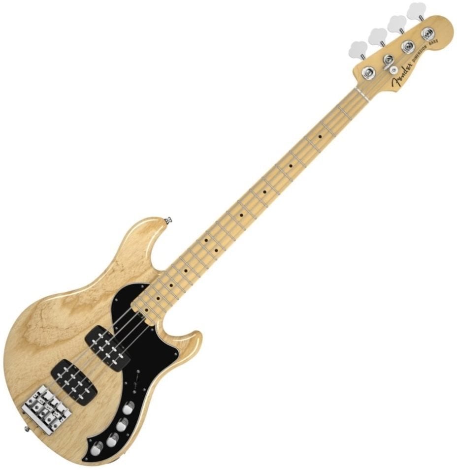 Basse électrique Fender American Deluxe Dimension Bass IV HH, Maple Fingerboard, Natural