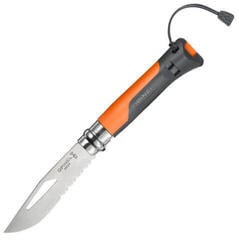 Faca para turistas Opinel N°08 Stainless Steel Outdoor Plastic Orange Faca para turistas