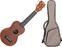 Sopránové ukulele Mahalo MJ1 Transparent Brown SET Sopránové ukulele Transparent Brown