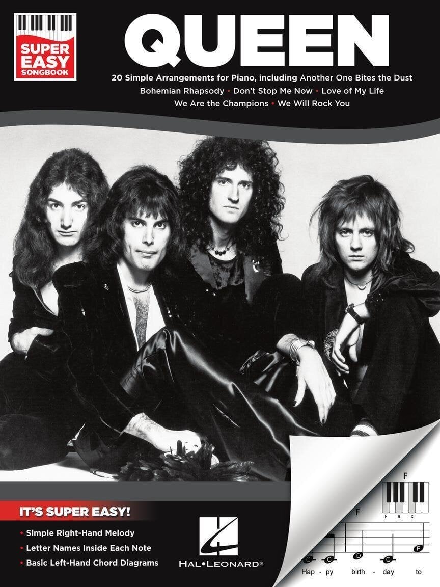 Notis Hal Leonard Queen - Super Easy Songbook Notis