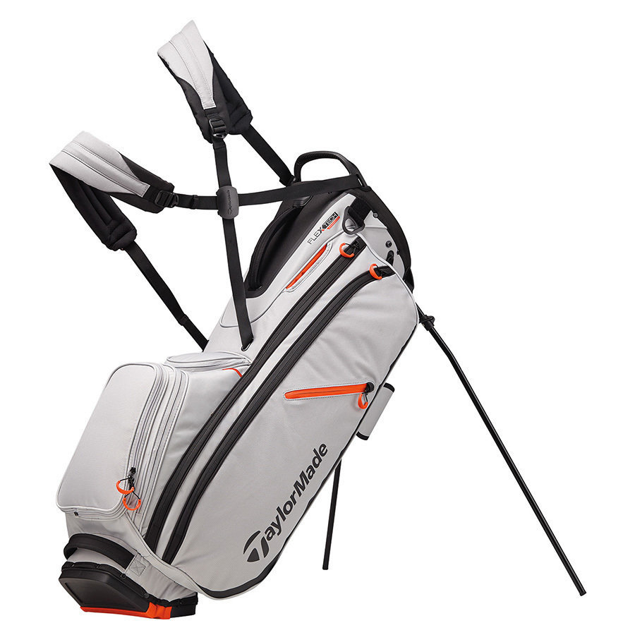 Golf torba TaylorMade Flextech Crossover Silver/Blood Orange Stand Bag 2019