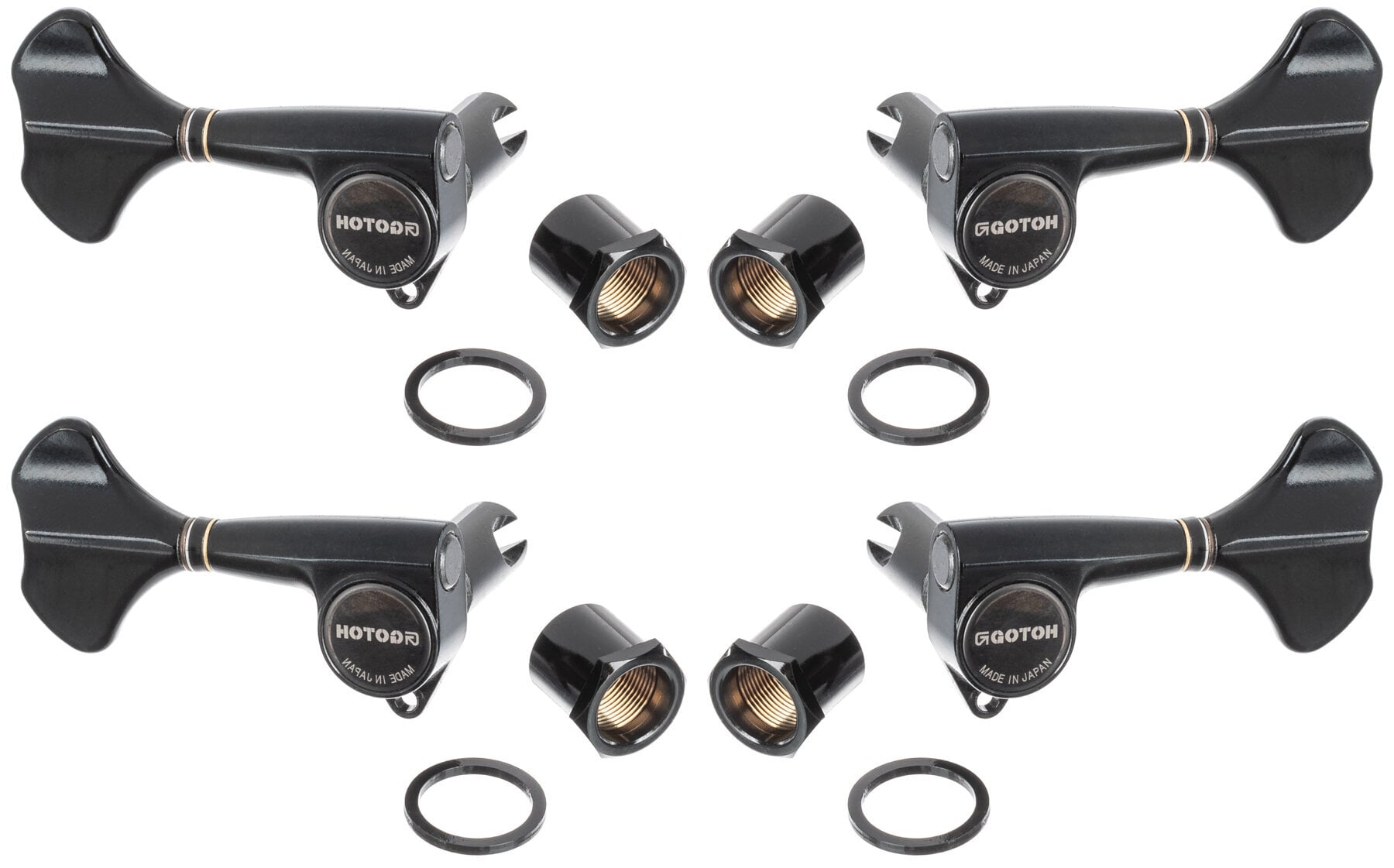 Stemmechanieken voor basgitaar Gotoh GB707 2L/2R Black Stemmechanieken voor basgitaar
