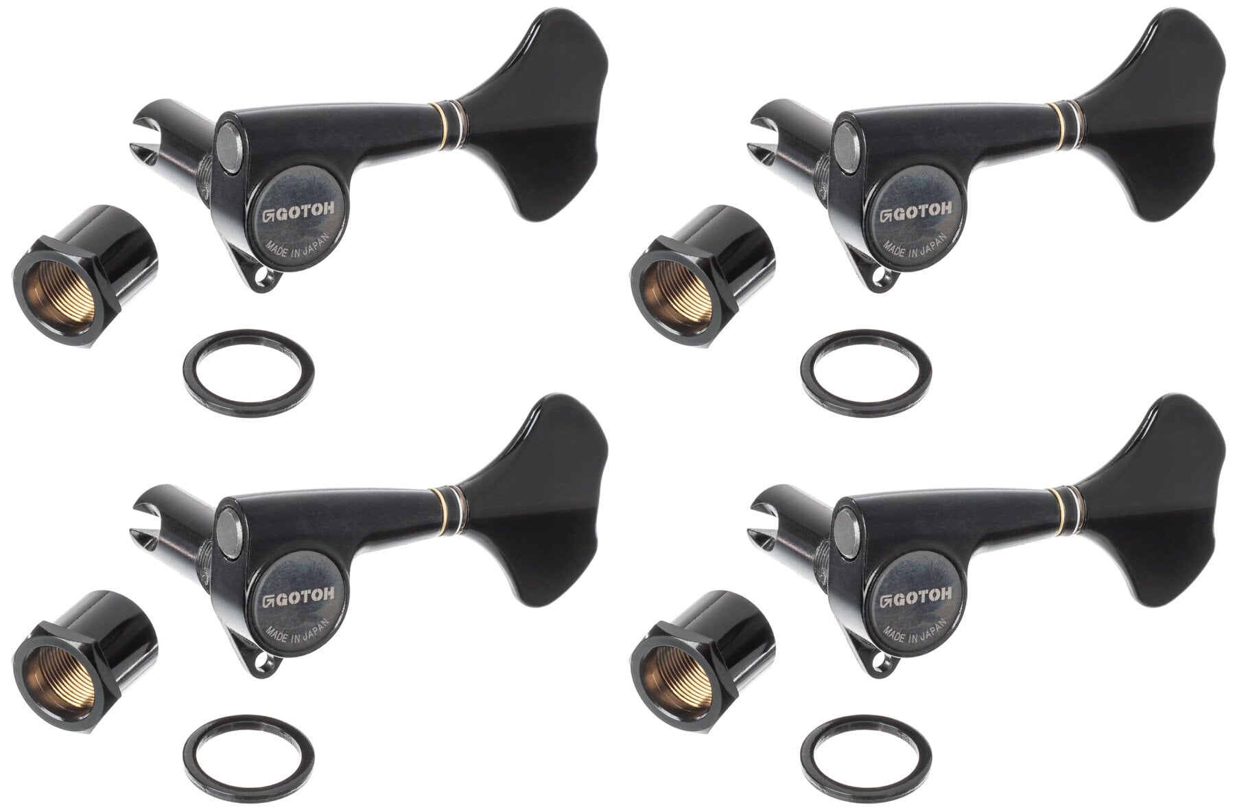 Stemmechanieken voor basgitaar Gotoh GB707 4L Black Stemmechanieken voor basgitaar