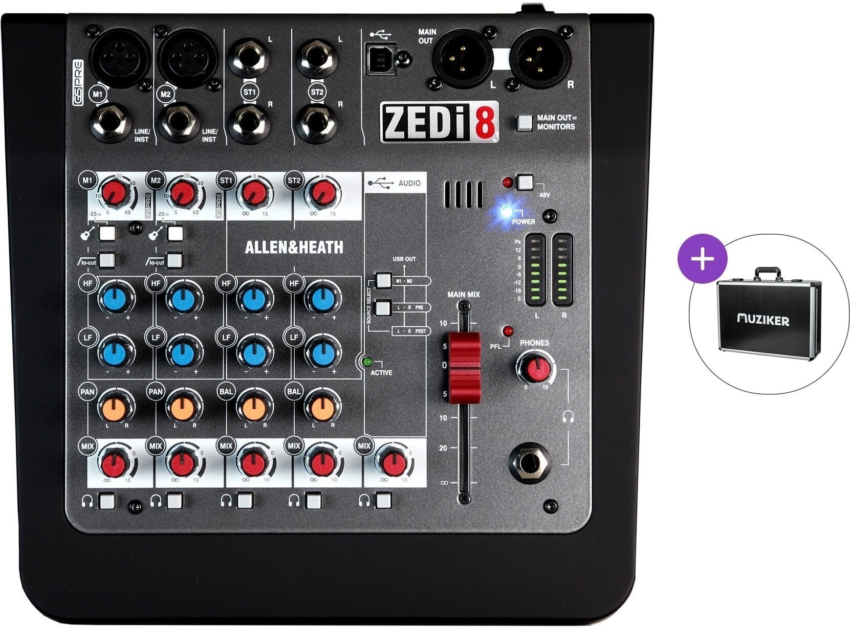 Mikser analogowy Allen & Heath ZEDi-8 Basic SET Mikser analogowy