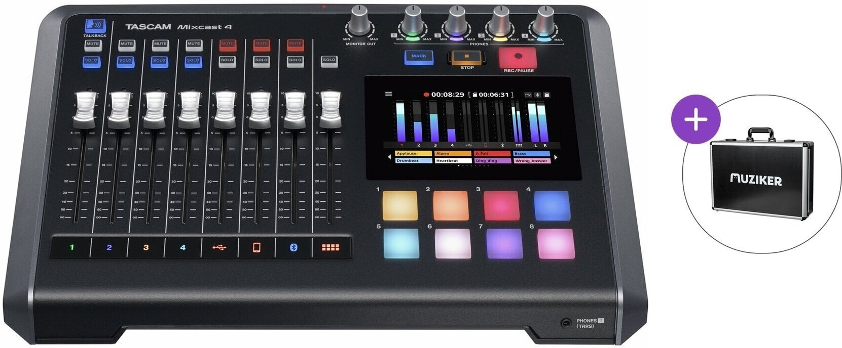 Podcast mix pultovi Tascam MIXCAST4 Basic SET Podcast mix pultovi