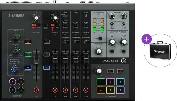 Mikser podcastów Yamaha AG08 Basic SET Black Mikser podcastów - 1