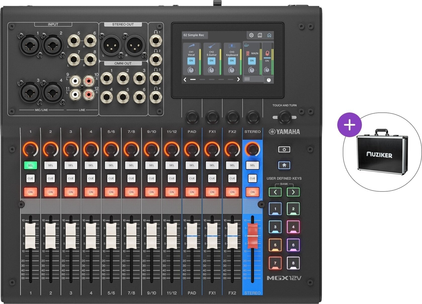 Digitaal mengpaneel Yamaha MGX12V Basic SET Digitaal mengpaneel