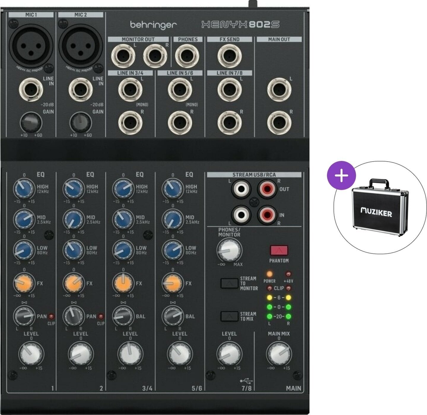 Table de mixage analogique Behringer Xenyx 802S Basic SET Table de mixage analogique