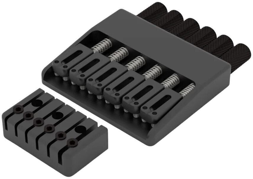 Guitar Bridge Hipshot 6 String headless guitar fixed w/ traditional headpiece Black Guitar Bridge