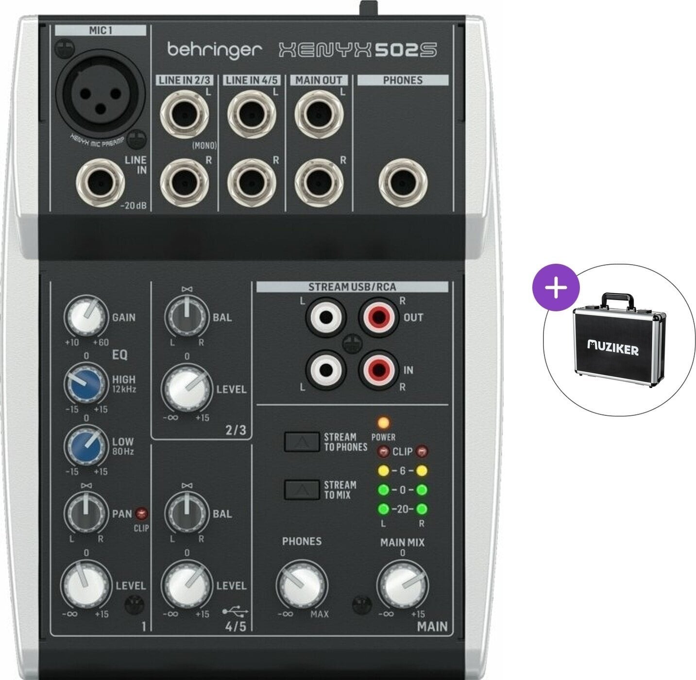 Table de mixage analogique Behringer Xenyx 502S Basic SET Table de mixage analogique