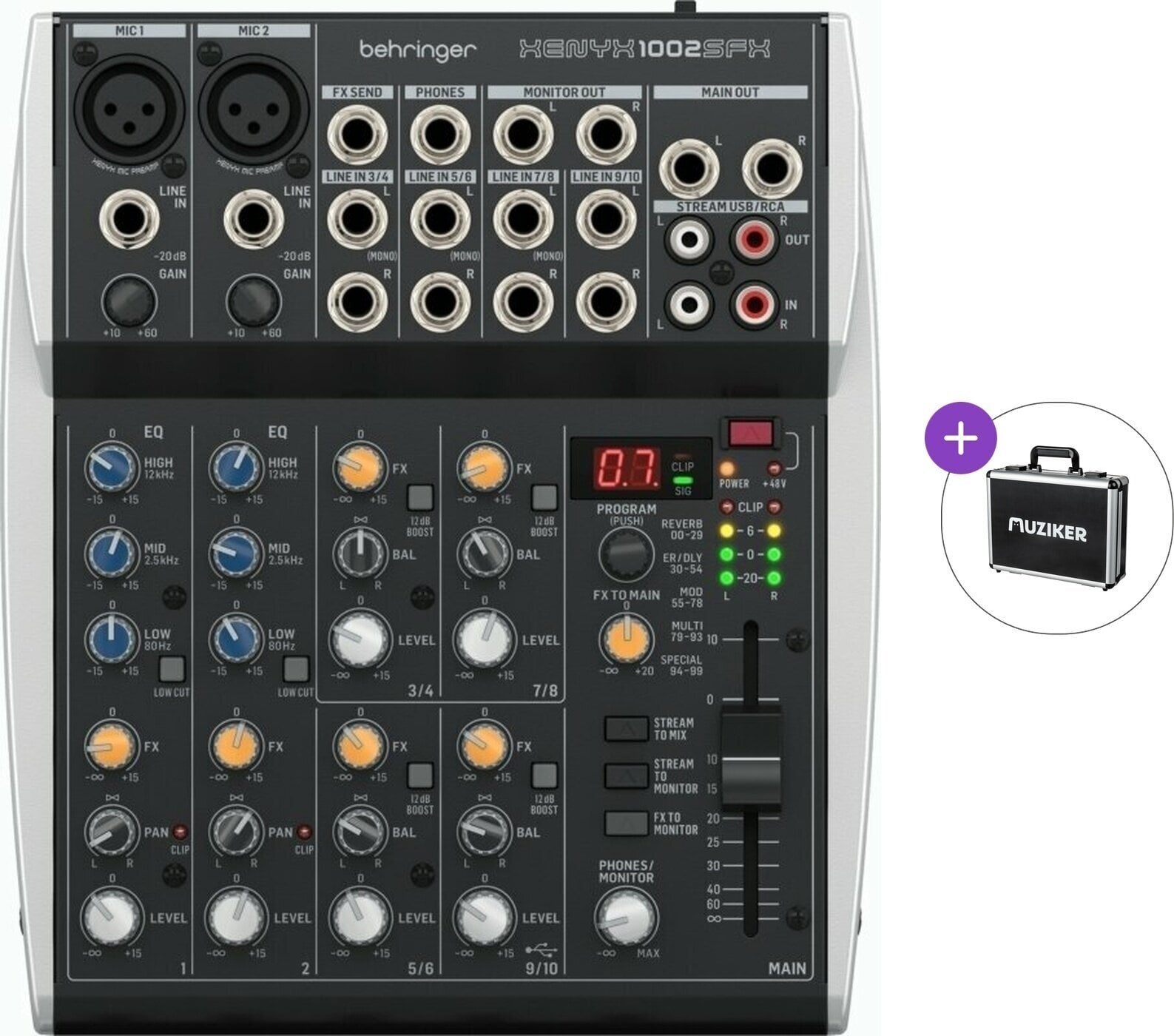 Mikser analogowy Behringer Xenyx 1002SFX Basic SET Mikser analogowy