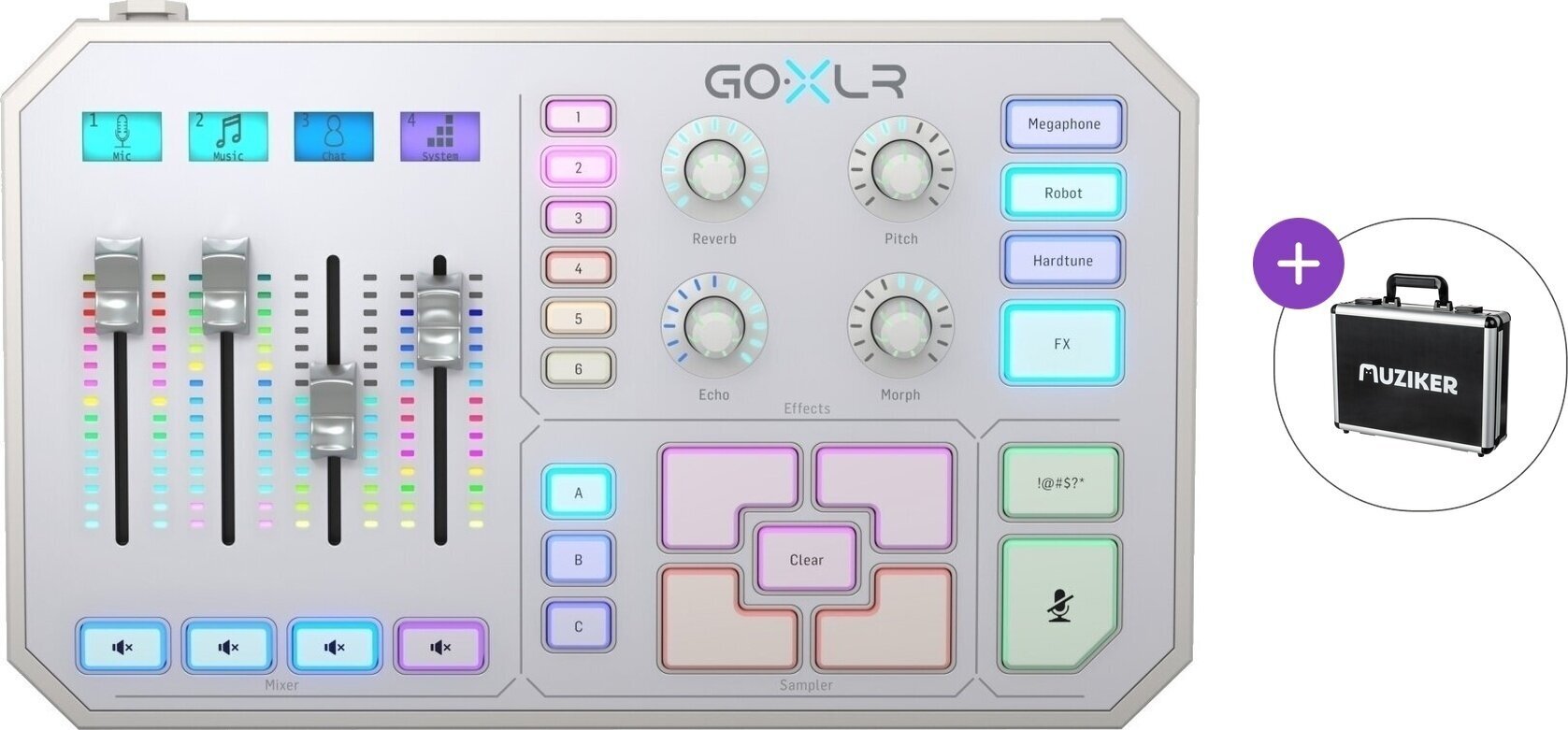 Podcast Mixer TC Helicon GoXLR White Basic SET White Podcast Mixer