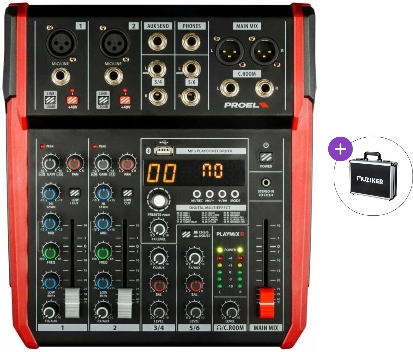 Table de mixage analogique PROEL PLAYMIX6 Basic SET Table de mixage analogique