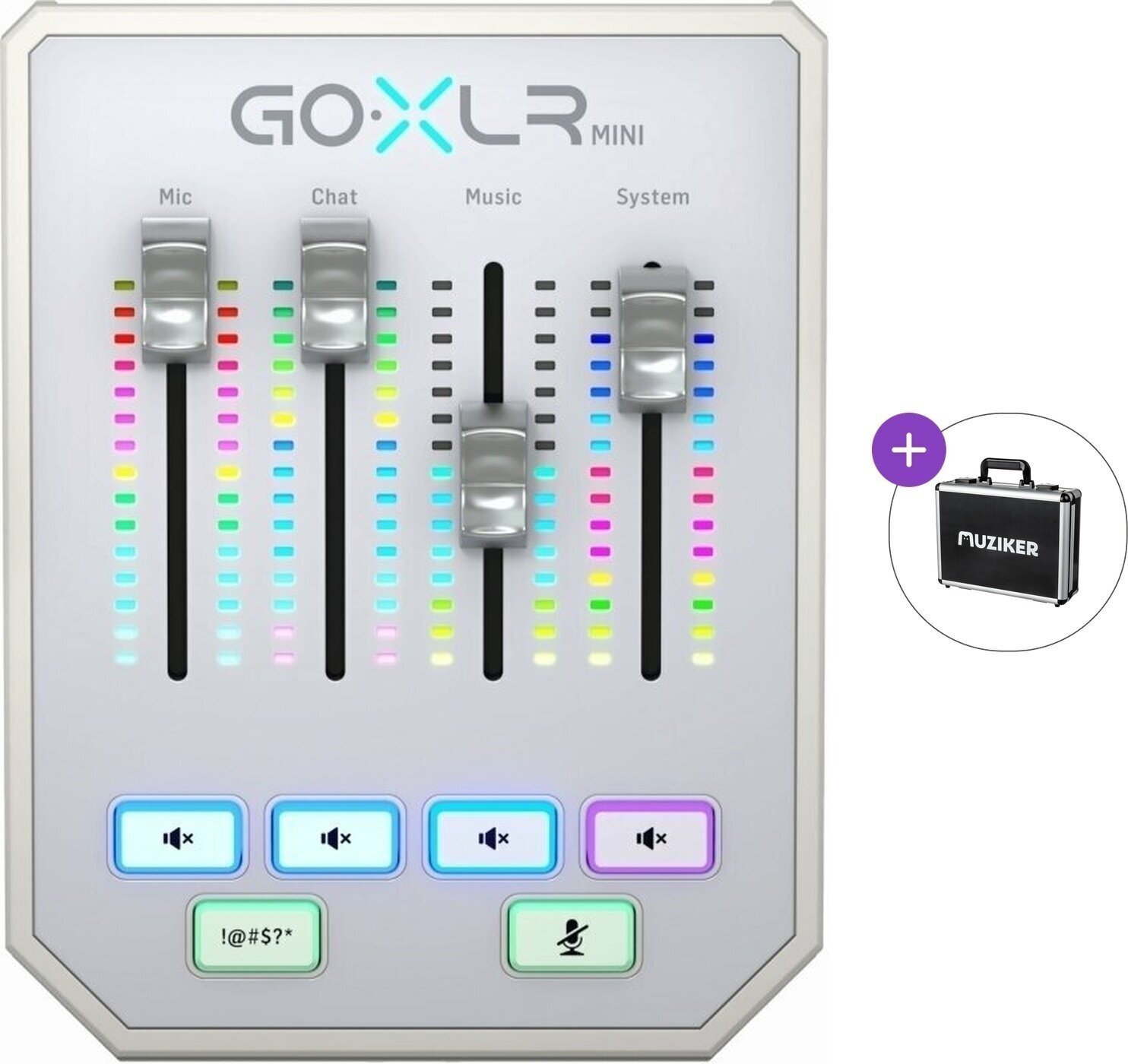 Podcast mix pultovi TC Helicon GoXLR Mini White Basic SET White Podcast mix pultovi