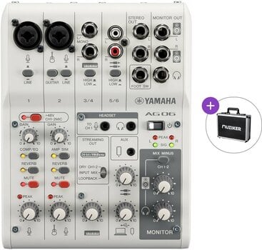 Mikser analogowy Yamaha AG06 MK2 WH Basic SET Mikser analogowy - 1