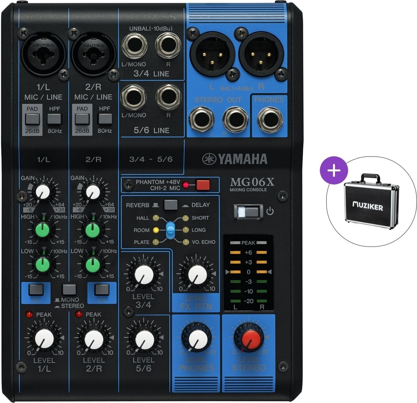 Table de mixage analogique Yamaha MG06X Basic SET Table de mixage analogique