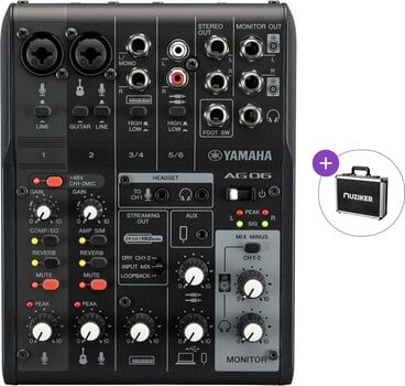Mikser analogowy Yamaha AG06 MK2 BK Basic SET Mikser analogowy - 1