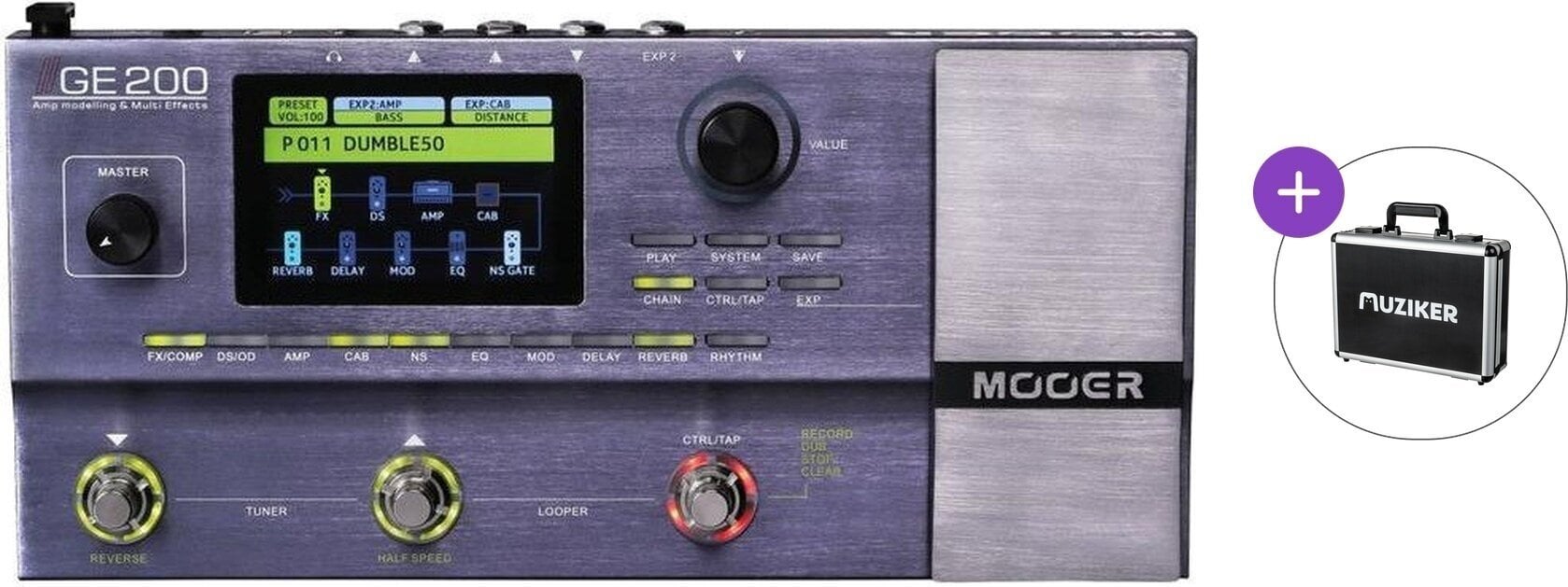 Multiefekt gitarowy MOOER GE 200 Basic SET Multiefekt gitarowy