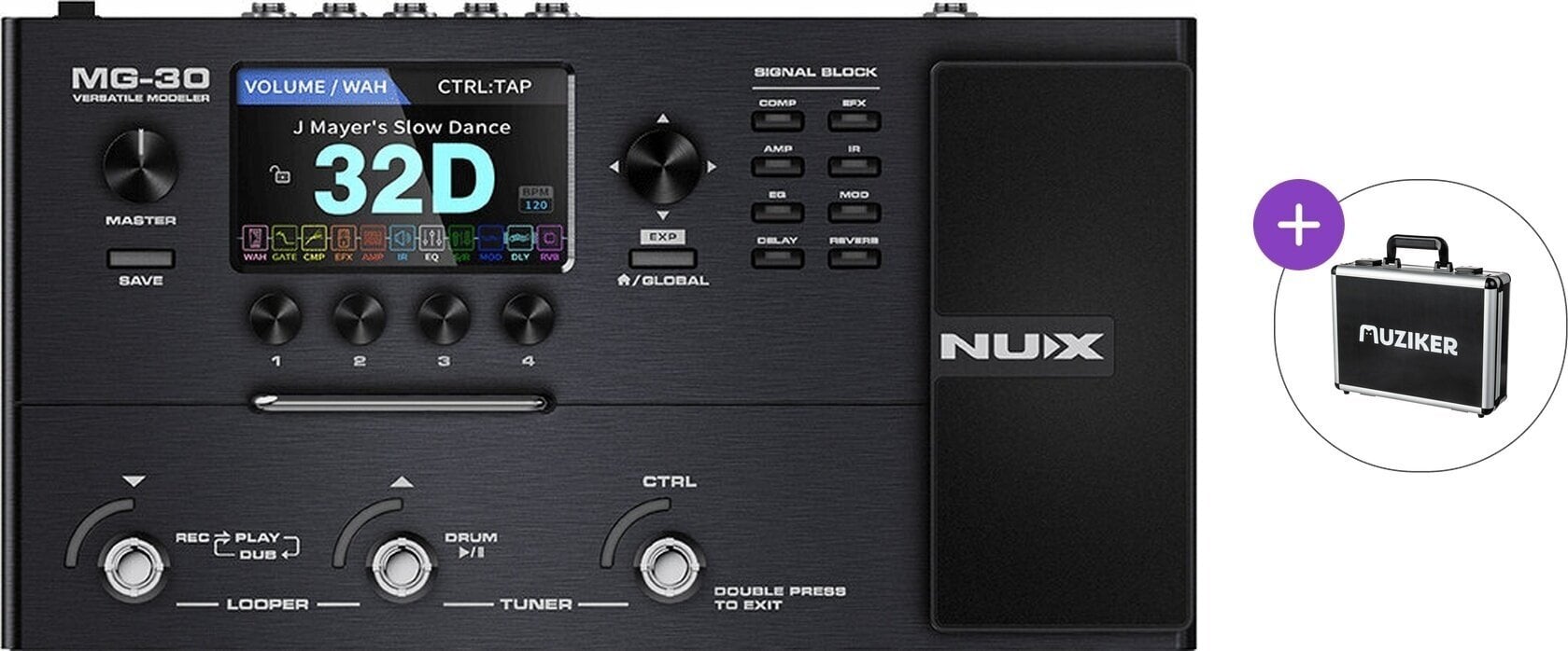 Multi-efect de chitară Nux MG-30 Basic SET Multi-efect de chitară