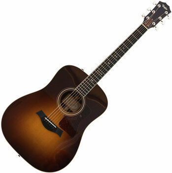 Guitare Dreadnought acoustique-électrique Taylor Guitars 710e Dreadnought Acoustic Electric Vintage Sunburst - 1