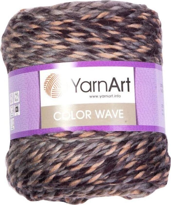 Плетива прежда Yarn Art Color Wave 113 Grey Beige Плетива прежда