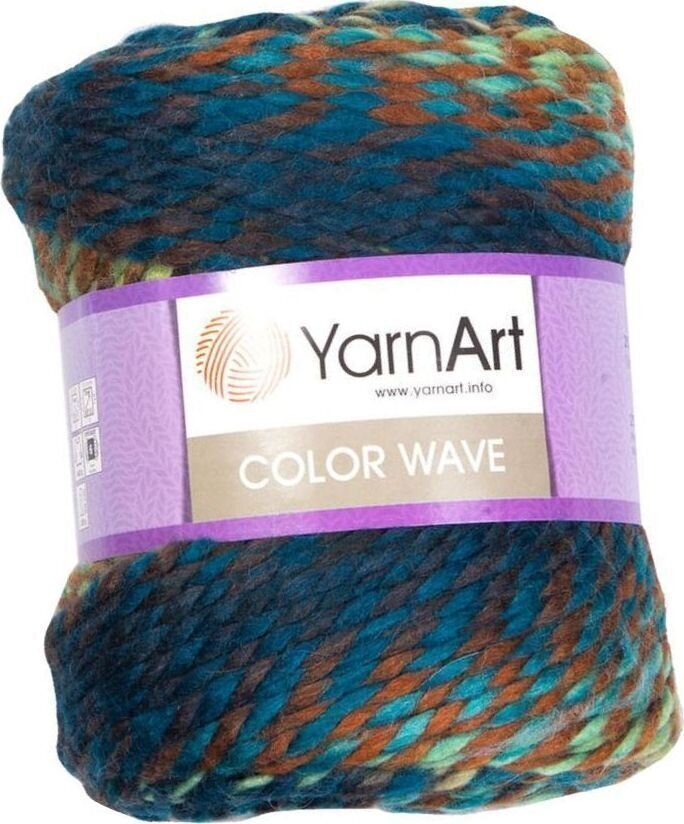 Strickgarn Yarn Art Color Wave 114 Blue Orange Green Strickgarn