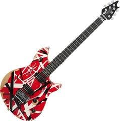 Elektrische gitaar EVH Wolfgang Special Striped Series EB Red/Black/White Aged Elektrische gitaar