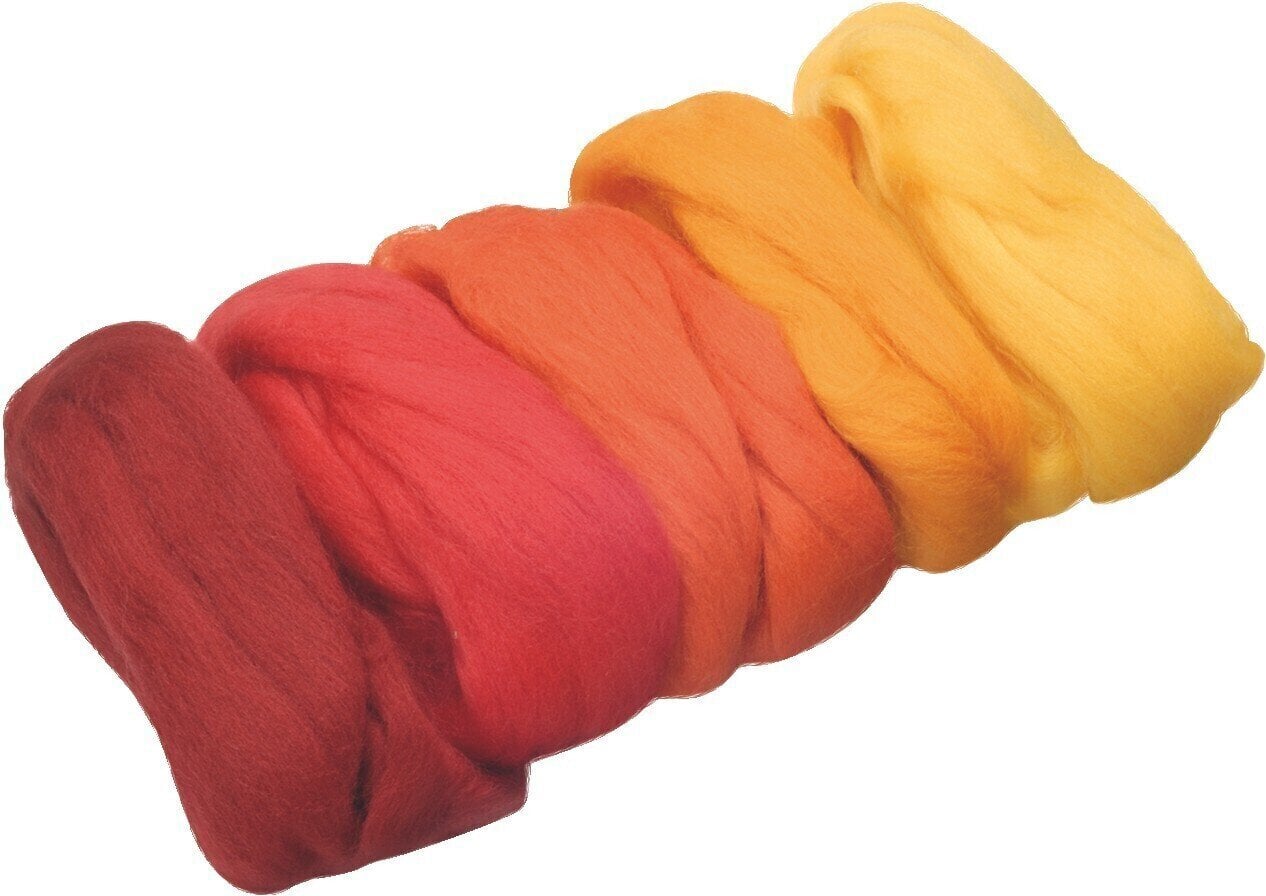 Materiale Knorr Prandell 212506301 Feltro Yellow, Sunshine Yellow, Orange, Red, Light Red 50 g 1