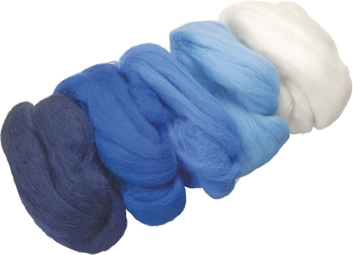 Matériau Knorr Prandell 212506304 Feutre White, Dark Blue, Light Blue, Royal Blue, Medium Blue 50 g 1