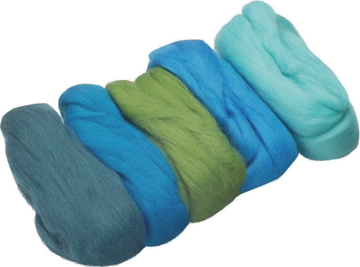 Matériau Knorr Prandell 212506305 Feutre Azur, Medium Blue, Turquoise, Petrol, Green 50 g 1