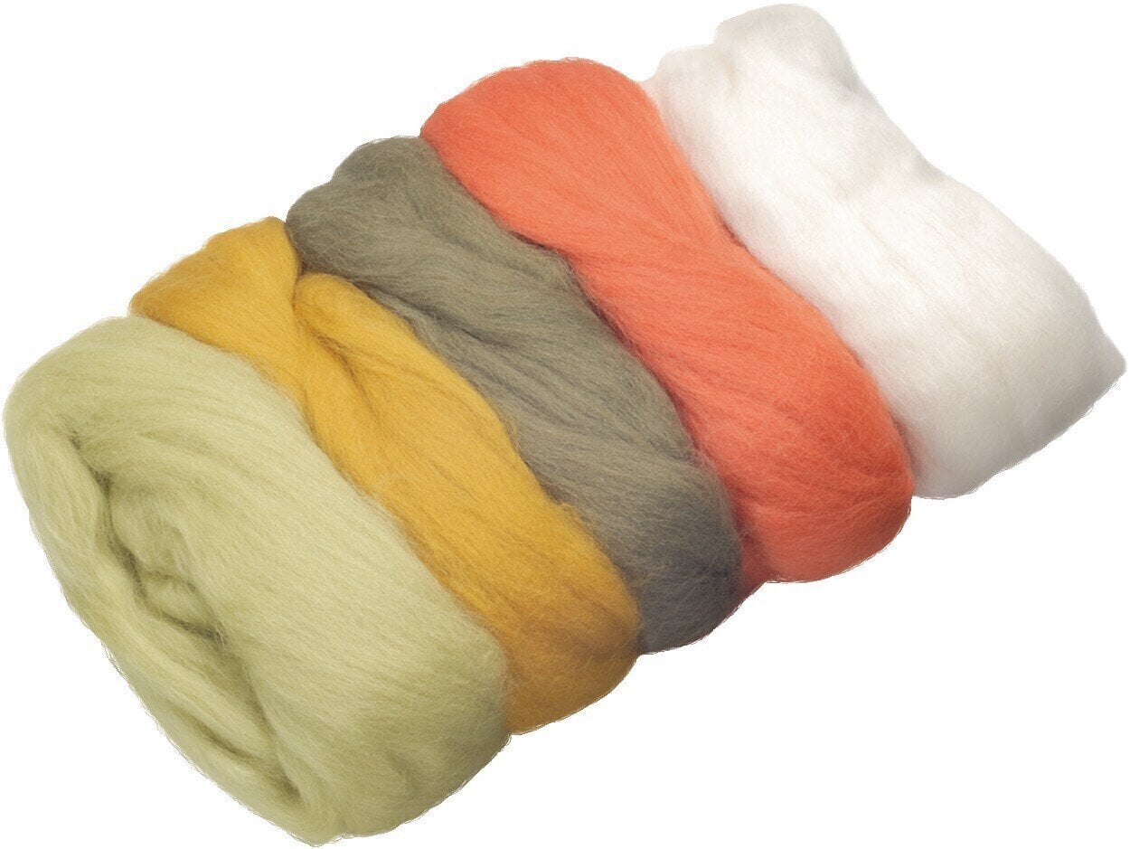 Materiál Knorr Prandell 212506307 plst White, Orange, Light Green, Olive, Topaz 50 g 1